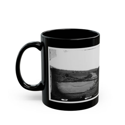 Germanna Ford, Rapidan River, Va. Artillery Crossing Pontoon Bridges (U.S. Civil War) Black Coffee Mug-The Sticker Space