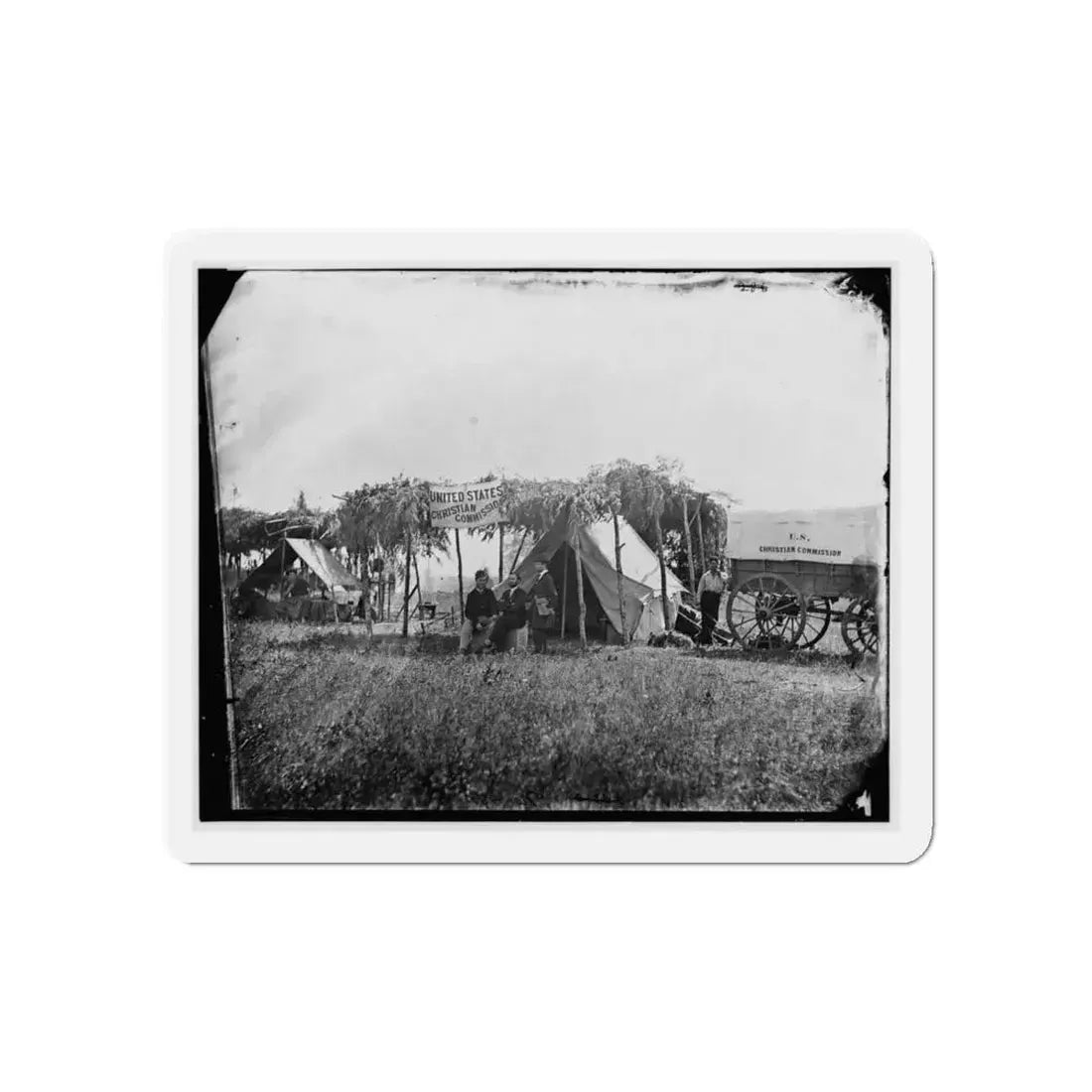 Germantown, Va. Headquarters Of The U.S. Christian Commission (U.S. Civil War) Refrigerator Magnet 5 Inch Die-Cut - The Sticker Space