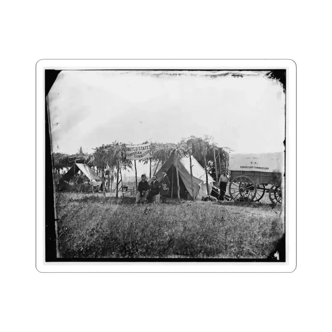 Germantown, Va. Headquarters of the U.S. Christian Commission (U.S. Civil War) STICKER Vinyl Kiss-Cut Decal 6 Inch White - The Sticker Space