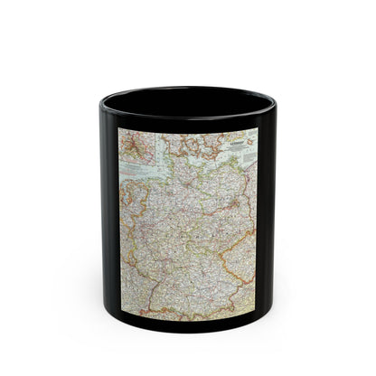 Germany (1959) (Map) Black Coffee Mug-11oz-The Sticker Space