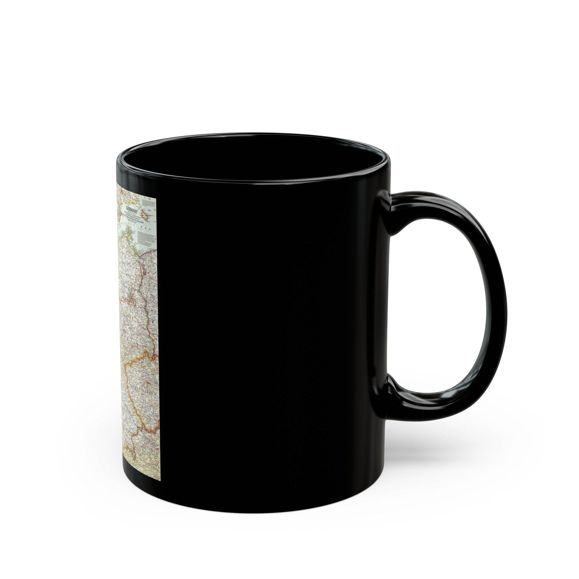 Germany (1959) (Map) Black Coffee Mug-The Sticker Space