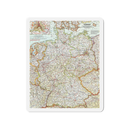 Germany (1959) (Map) Refrigerator Magnet-2" x 2"-The Sticker Space