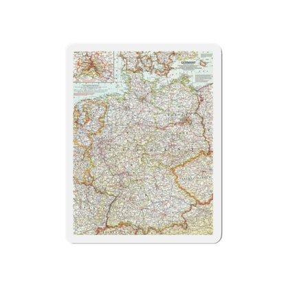 Germany (1959) (Map) Refrigerator Magnet-6 × 6"-The Sticker Space