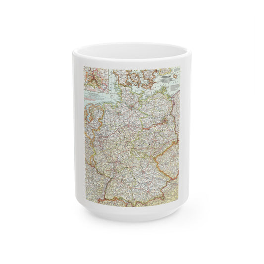 Germany (1959) (Map) White Coffee Mug-15oz-The Sticker Space