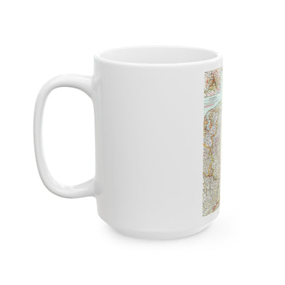 Germany (1959) (Map) White Coffee Mug-The Sticker Space