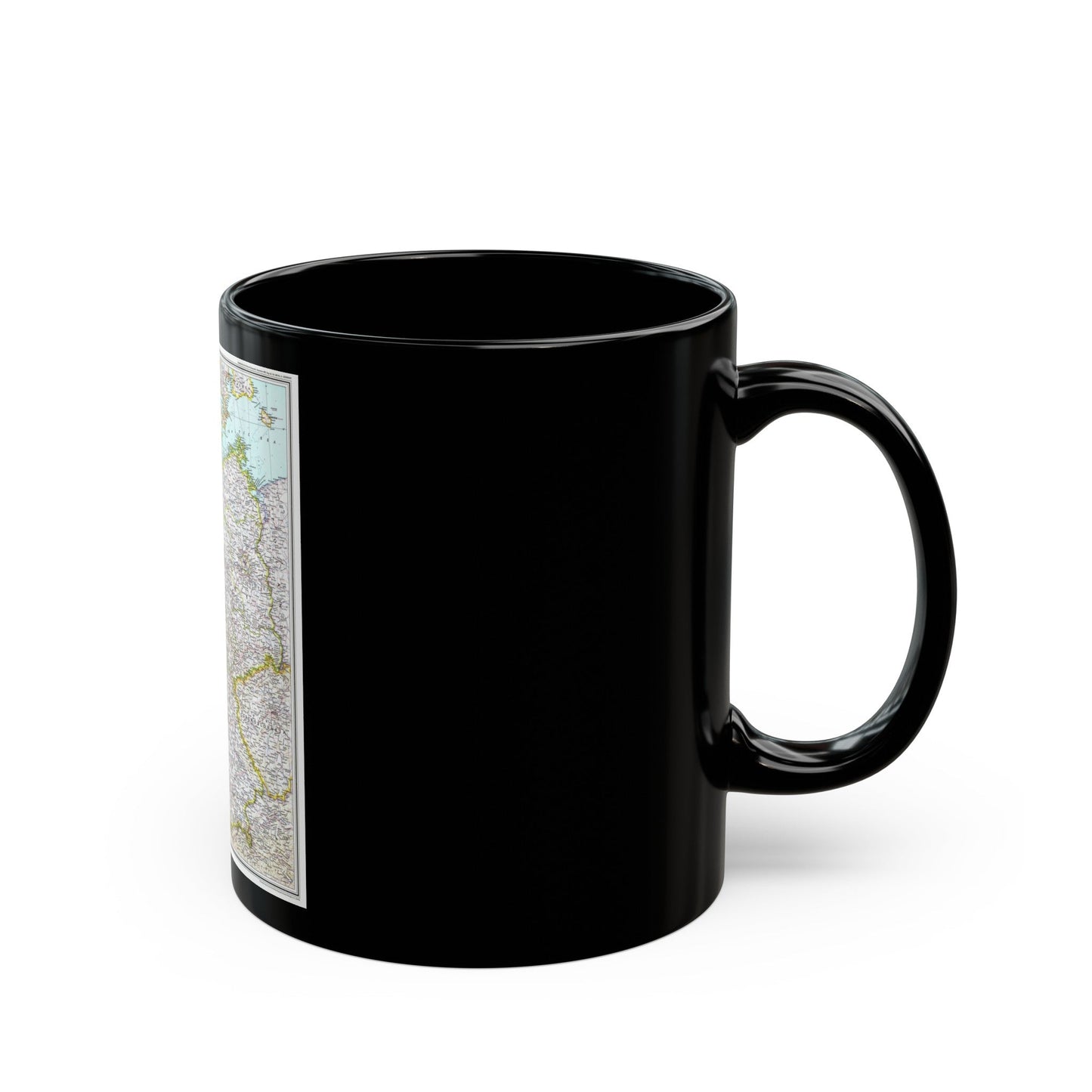 Germany (1991) (Map) Black Coffee Mug-The Sticker Space