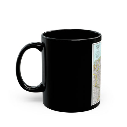 Germany (1991) (Map) Black Coffee Mug-The Sticker Space