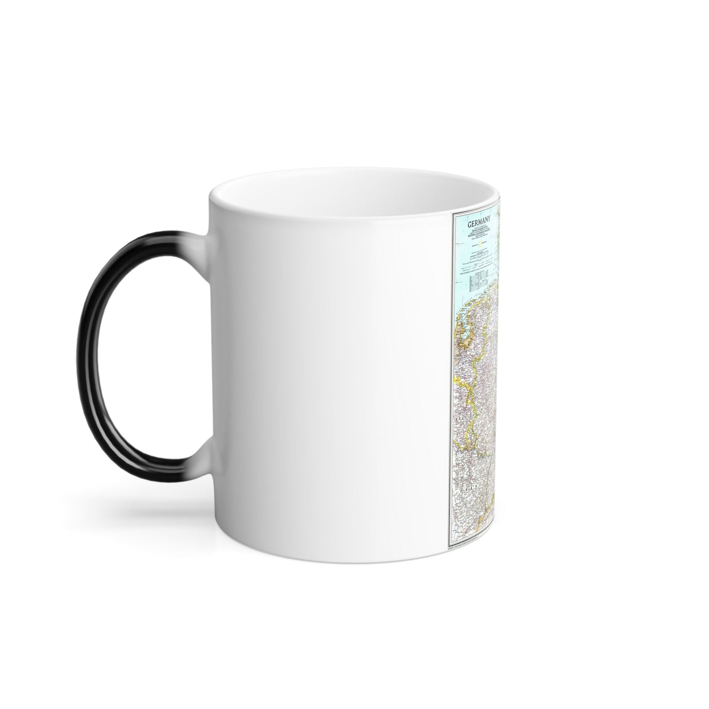 Germany (1991) (Map) Color Changing Mug 11oz-11oz-The Sticker Space