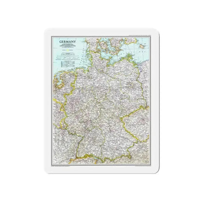 Germany (1991) (Map) Refrigerator Magnet 4 Inch - The Sticker Space