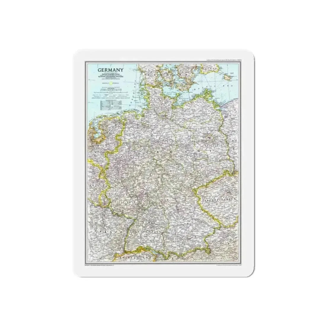 Germany (1991) (Map) Refrigerator Magnet - The Sticker Space