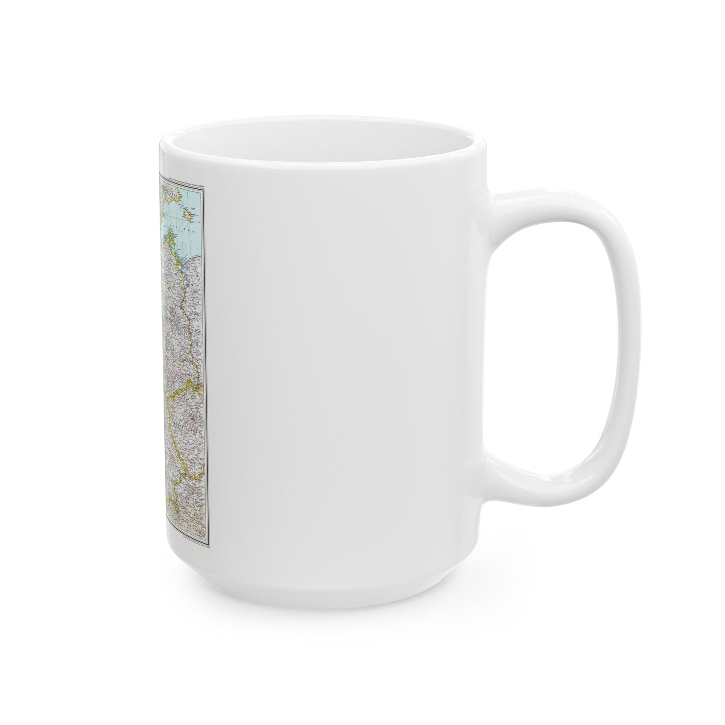 Germany (1991) (Map) White Coffee Mug-The Sticker Space