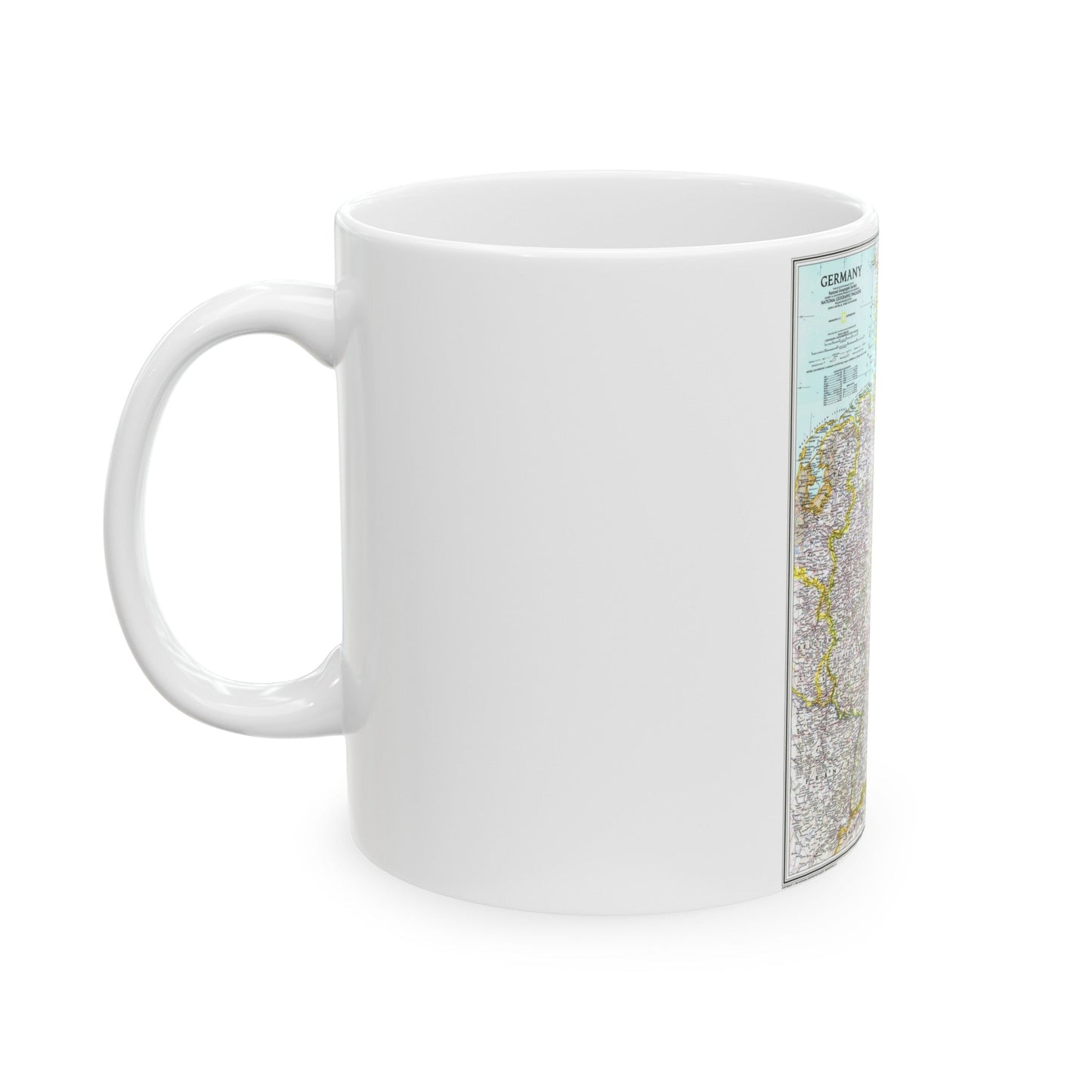 Germany (1991) (Map) White Coffee Mug-The Sticker Space