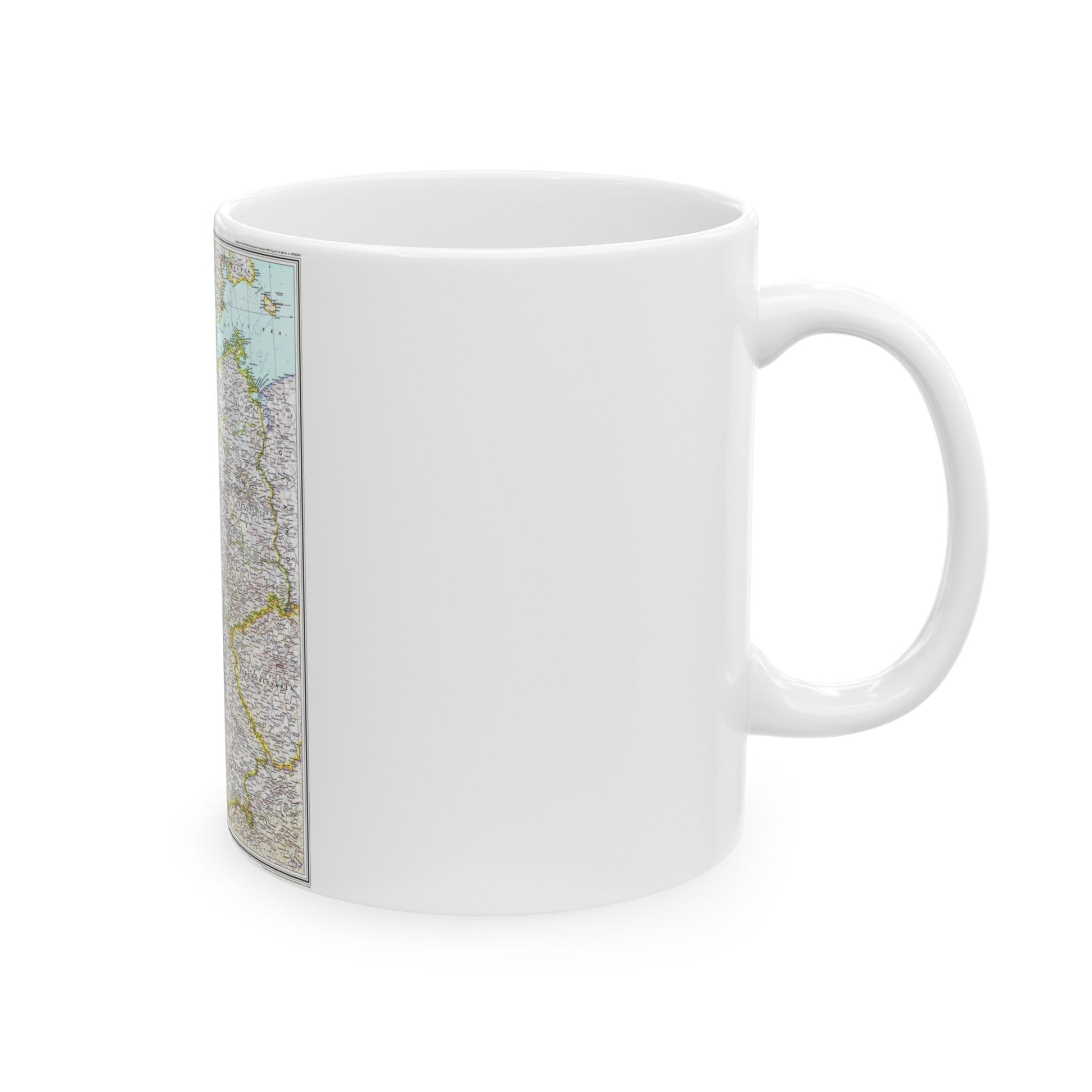 Germany (1991) (Map) White Coffee Mug-The Sticker Space