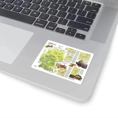 Germany - A Traveller's Map (1991) (Map) STICKER Vinyl Kiss-Cut Decal - The Sticker Space