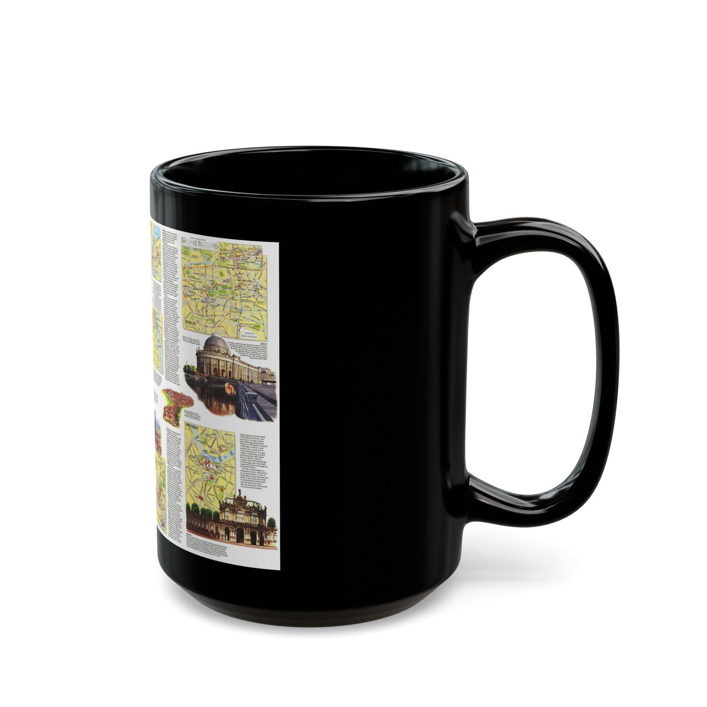 Germany - A Traveller's Map (1991) (Map) Black Coffee Mug-The Sticker Space