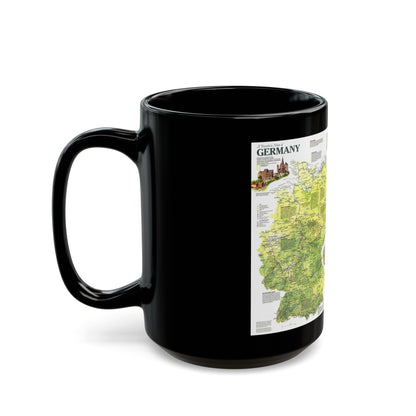 Germany - A Traveller's Map (1991) (Map) Black Coffee Mug-The Sticker Space