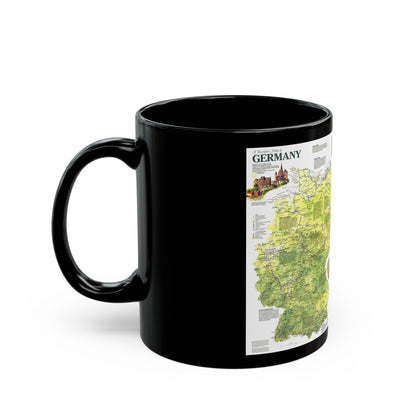 Germany - A Traveller's Map (1991) (Map) Black Coffee Mug-The Sticker Space