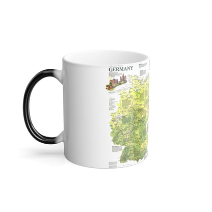 Germany - A Traveller's Map (1991) (Map) Color Changing Mug 11oz-11oz-The Sticker Space