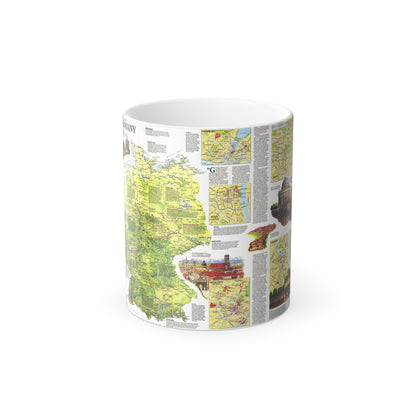 Germany - A Traveller's Map (1991) (Map) Color Changing Mug 11oz-11oz-The Sticker Space