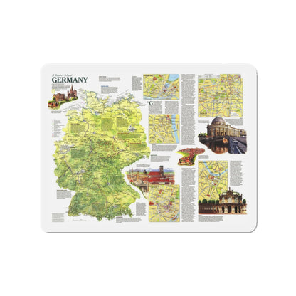 Germany - A Traveller's Map (1991) (Map) Refrigerator Magnet-3" x 3"-The Sticker Space