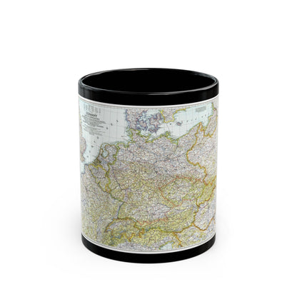 Germany and its Approaches (1944) (Map) Black Coffee Mug-11oz-The Sticker Space