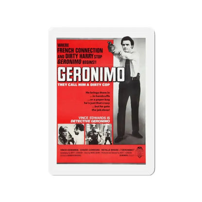 GERONIMO (THE MAD BOMBER) 1973 Movie Poster - Refrigerator Magnet 2 Inch - The Sticker Space