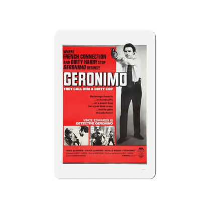 GERONIMO (THE MAD BOMBER) 1973 Movie Poster - Refrigerator Magnet 5 Inch - The Sticker Space