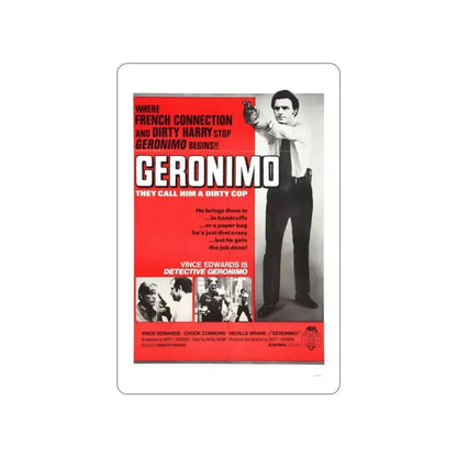 GERONIMO (THE MAD BOMBER) 1973 Movie Poster STICKER Vinyl Die-Cut Decal - The Sticker Space