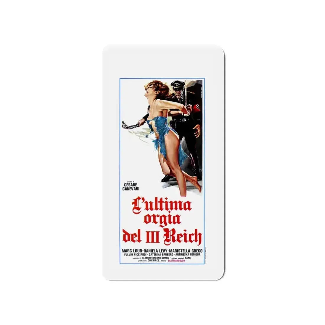 GESTAPO'S LAST ORGY (ITALIAN) 1977 Movie Poster - Refrigerator Magnet 4 Inch - The Sticker Space