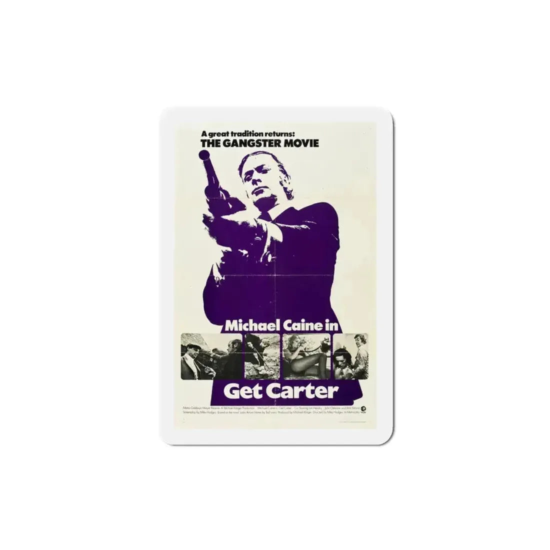 Get Carter 1971 Movie Poster Refrigerator Magnet 3 Inch - The Sticker Space