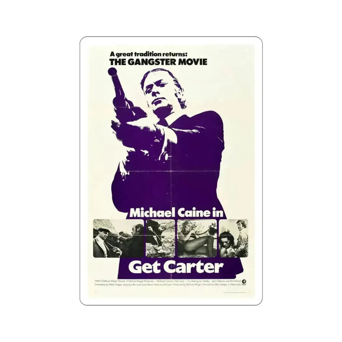 Get Carter 1971 Movie Poster STICKER Vinyl Die-Cut Decal 4 Inch - The Sticker Space