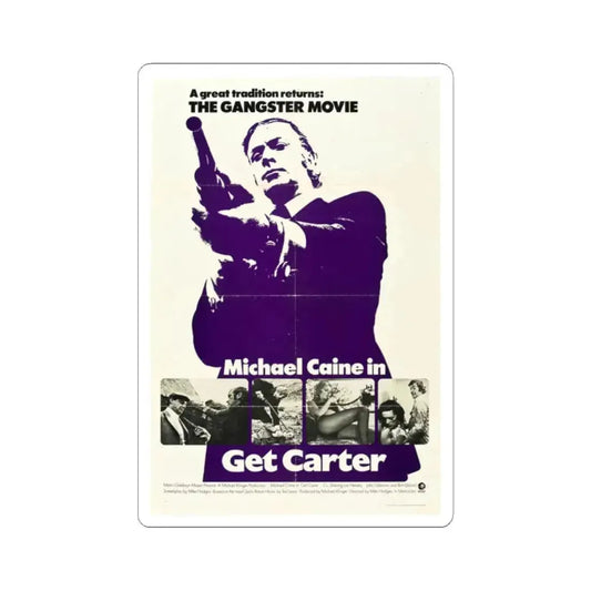 Get Carter 1971 Movie Poster - STICKER Vinyl Kiss-Cut Decal 2 Inch White - The Sticker Space