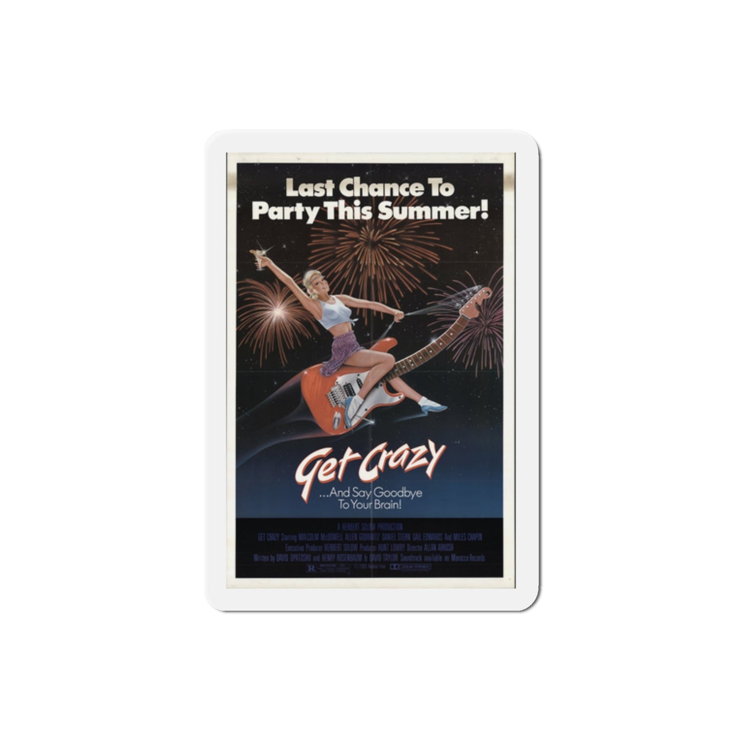 Get Crazy 1983 Movie Poster Die-Cut Magnet-2" x 2"-The Sticker Space