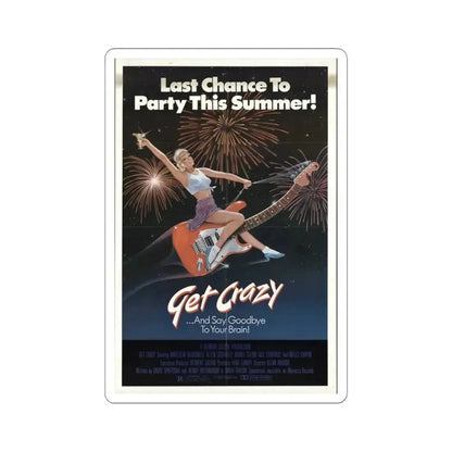 Get Crazy 1983 Movie Poster - STICKER Vinyl Kiss-Cut Decal 3 Inch White - The Sticker Space
