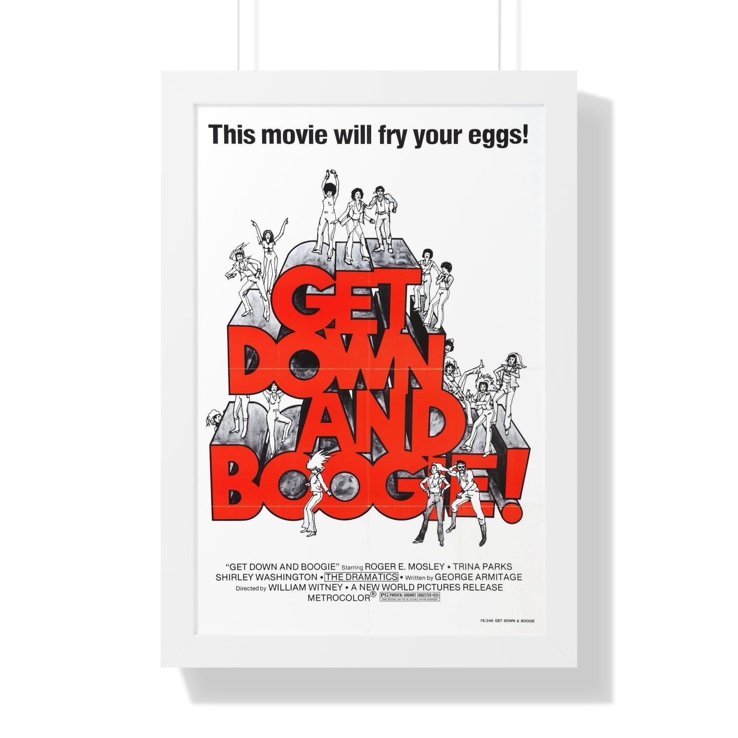 GET DOWN AND BOOGIE (DARKTOWN STRUTTERS) 1975 - Framed Movie Poster-16″ x 24″-The Sticker Space