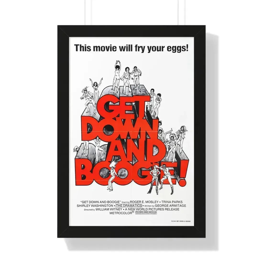 GET DOWN AND BOOGIE (DARKTOWN STRUTTERS) 1975 - Framed Movie Poster - The Sticker Space