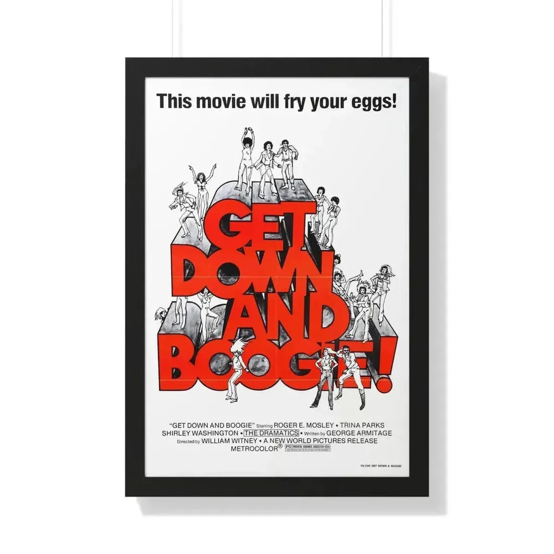 GET DOWN AND BOOGIE (DARKTOWN STRUTTERS) 1975 - Framed Movie Poster - The Sticker Space
