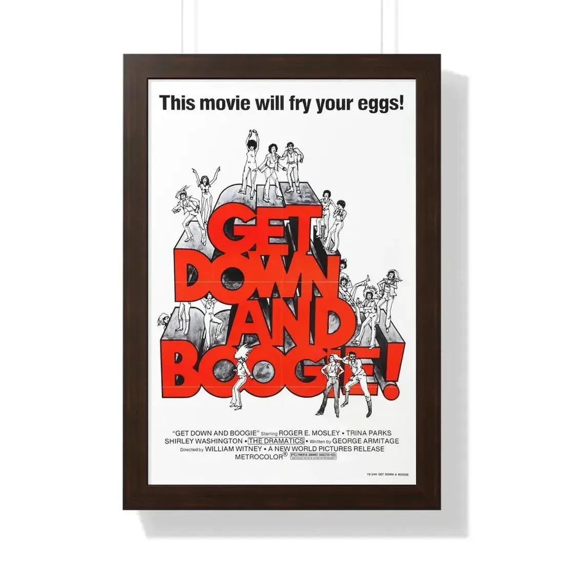 GET DOWN AND BOOGIE (DARKTOWN STRUTTERS) 1975 - Framed Movie Poster - The Sticker Space