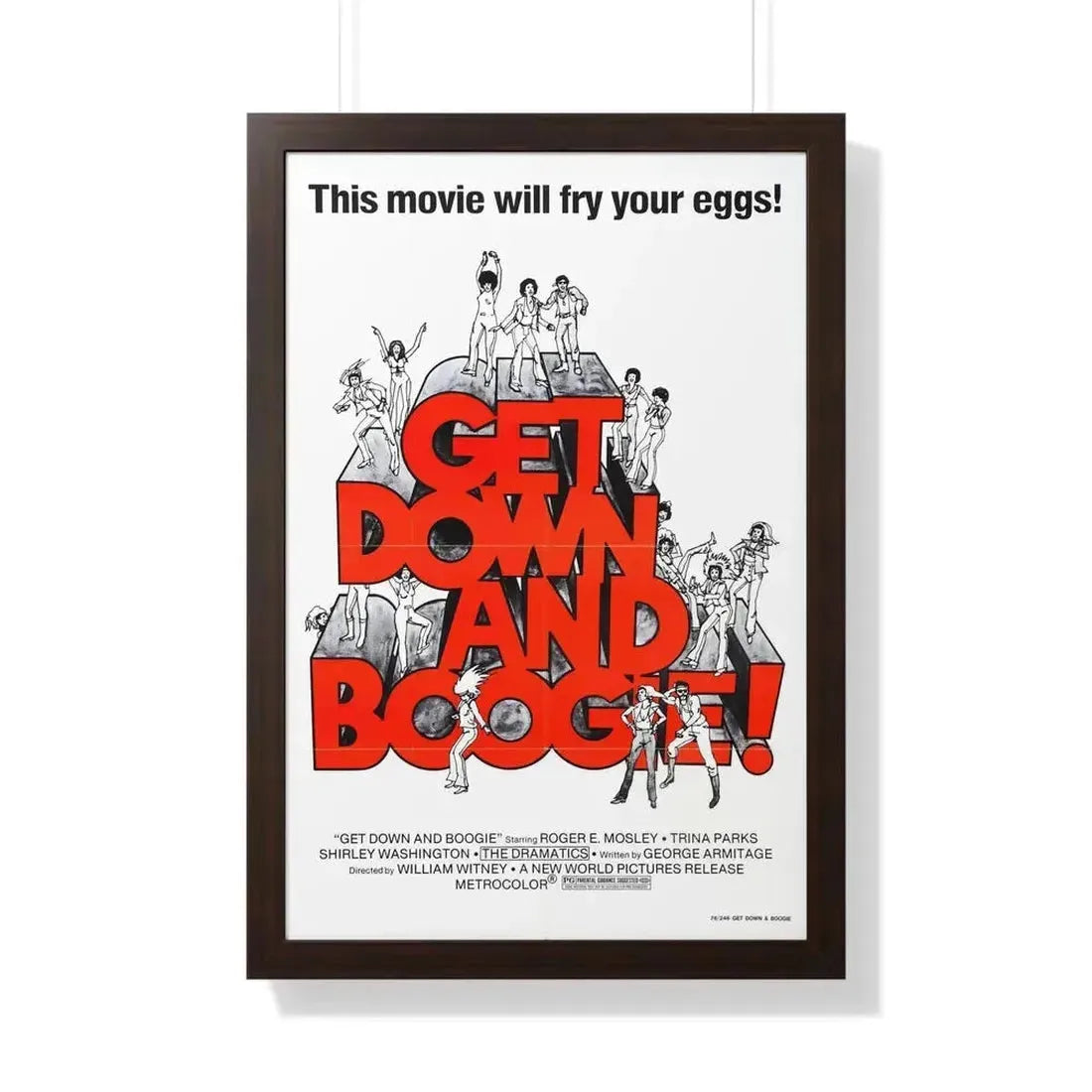 GET DOWN AND BOOGIE (DARKTOWN STRUTTERS) 1975 - Framed Movie Poster - The Sticker Space