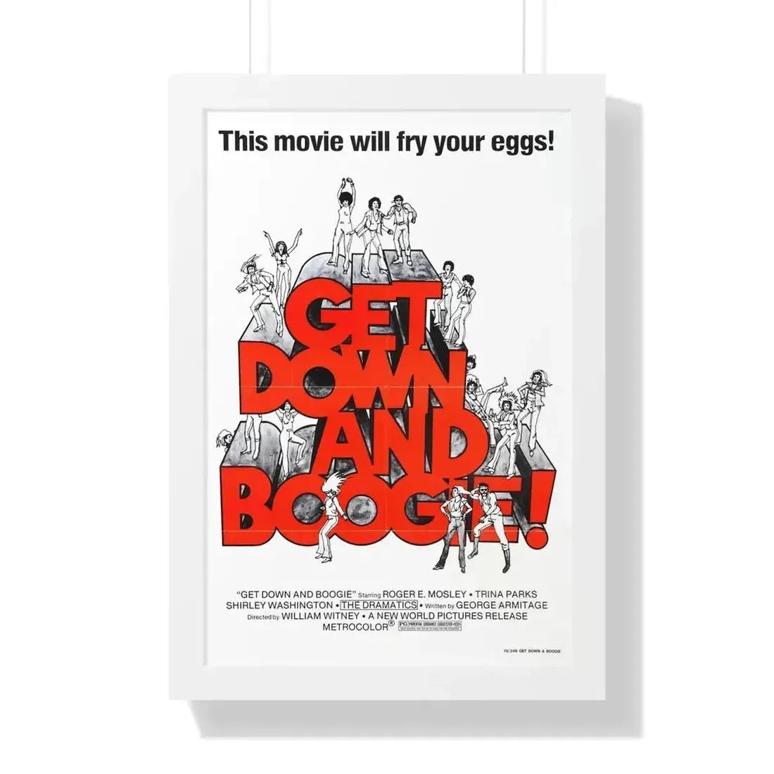 GET DOWN AND BOOGIE (DARKTOWN STRUTTERS) 1975 - Framed Movie Poster - The Sticker Space