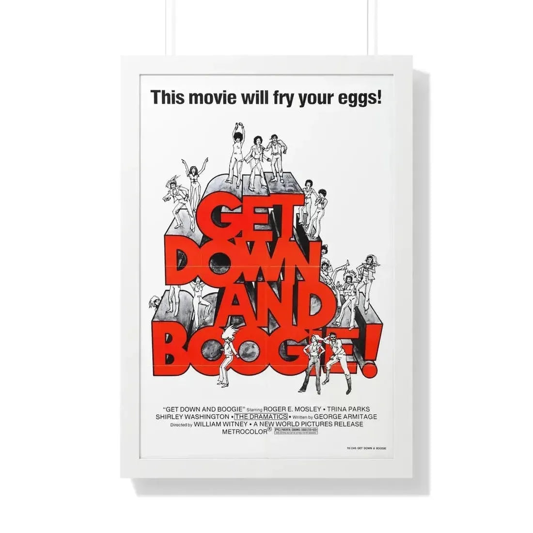 GET DOWN AND BOOGIE (DARKTOWN STRUTTERS) 1975 - Framed Movie Poster - The Sticker Space