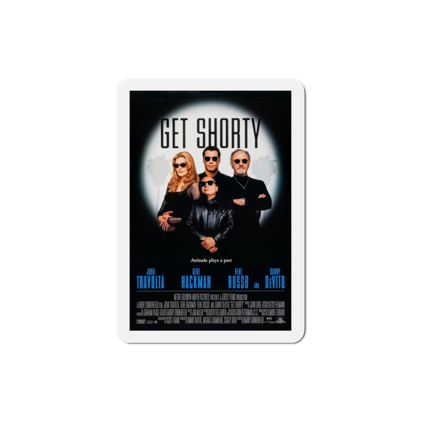 Get Shorty 1995 Movie Poster Die-Cut Magnet-3" x 3"-The Sticker Space