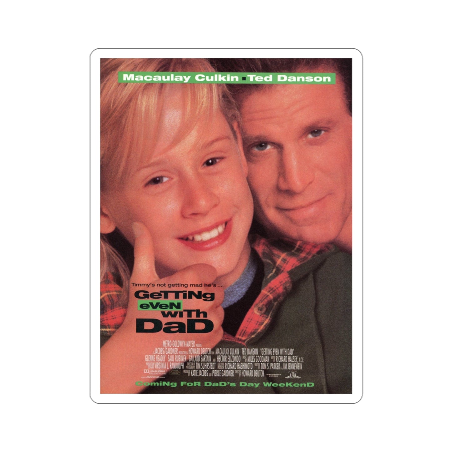 Getting Even With Dad 1994 Movie Poster STICKER Vinyl Die-Cut Decal-3 Inch-The Sticker Space