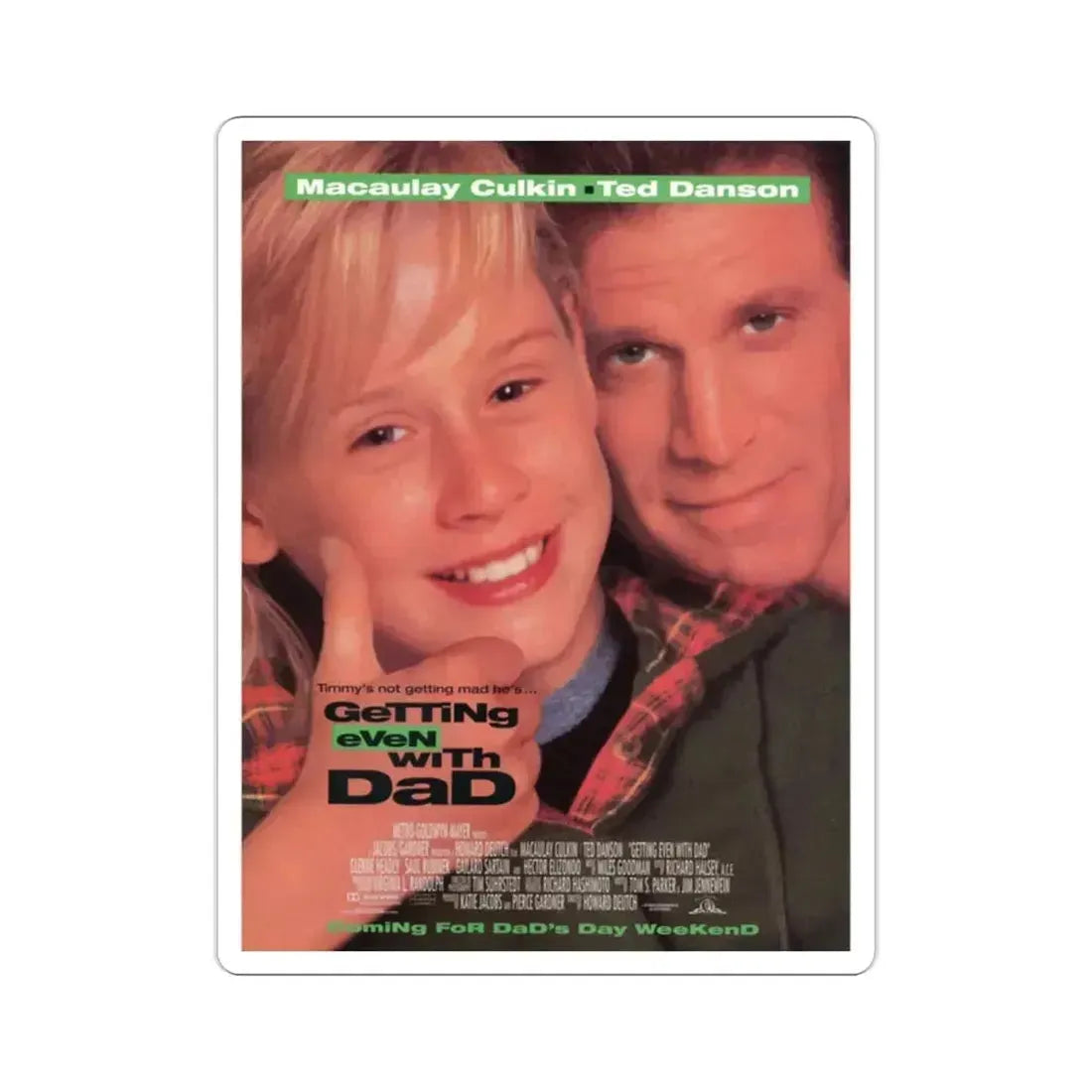Getting Even With Dad 1994 Movie Poster STICKER Vinyl Die-Cut Decal - The Sticker Space
