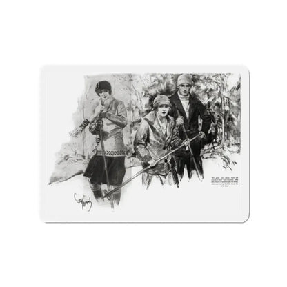 Getting Married (1), Redbook magazine, December 1926 (Magazine Illustration) Refrigerator Magnet 2 Inch Die-Cut - The Sticker Space