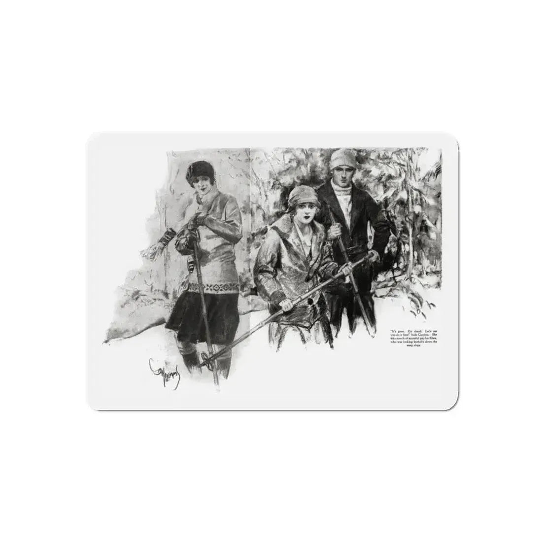 Getting Married (1), Redbook magazine, December 1926 (Magazine Illustration) Refrigerator Magnet - The Sticker Space