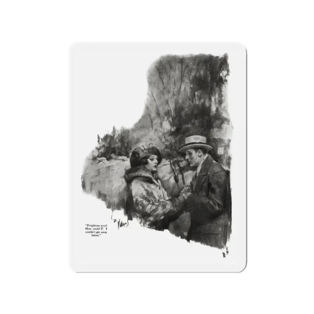 Getting Married (3), Redbook magazine, December 1926 (Magazine Illustration) Refrigerator Magnet - The Sticker Space