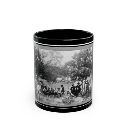 Gettysburg Camp Of Captain Huft (U.S. Civil War) Black Coffee Mug-11oz-The Sticker Space