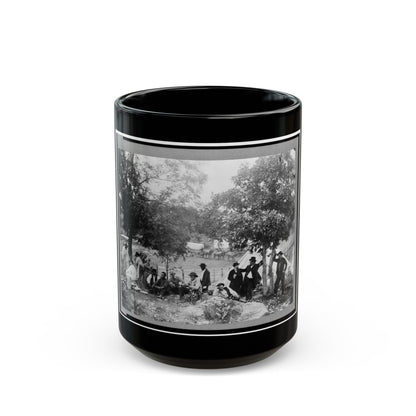 Gettysburg Camp Of Captain Huft (U.S. Civil War) Black Coffee Mug-15oz-The Sticker Space