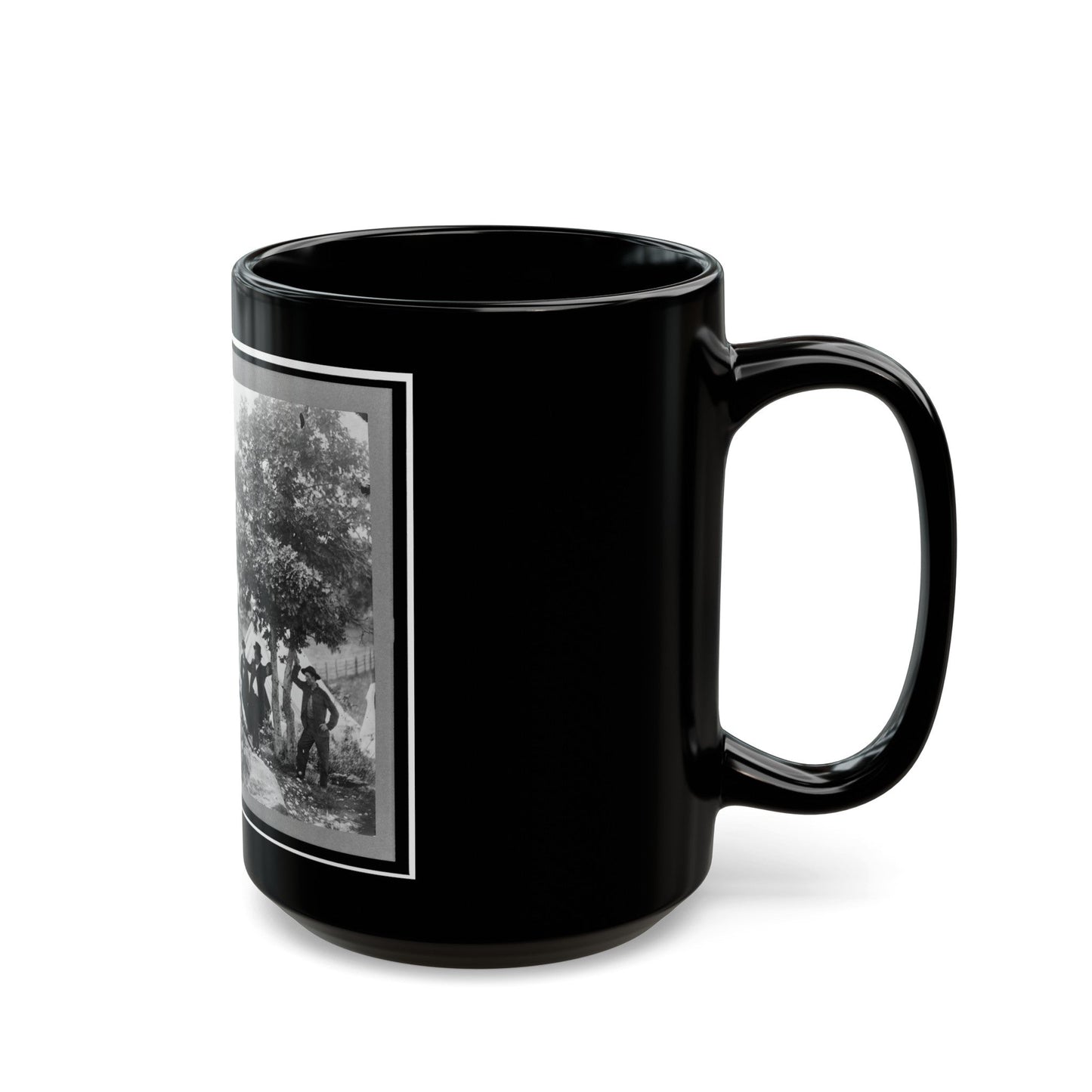 Gettysburg Camp Of Captain Huft (U.S. Civil War) Black Coffee Mug-The Sticker Space